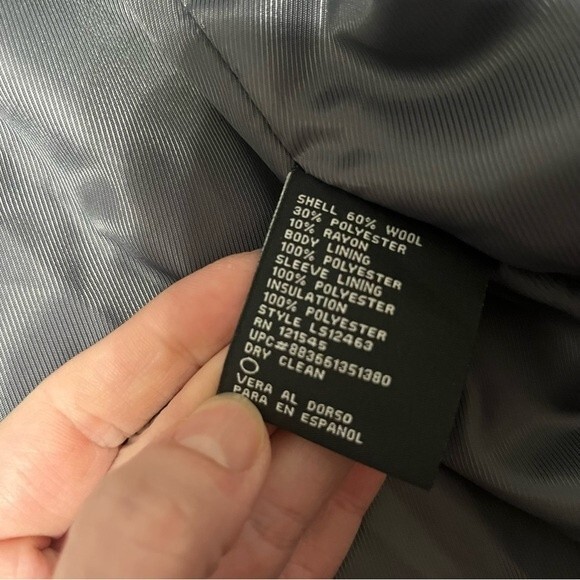 London Fog Men's Wool Blend Gray Car Coat sz Large - Picture 6 of 11